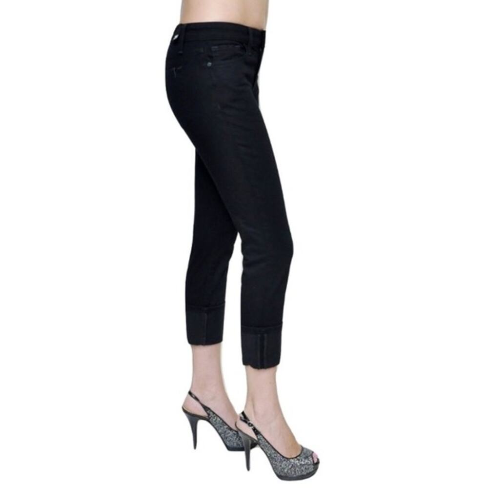 Joe's Jeans Kimora Cuff Black Cropped Jeans
